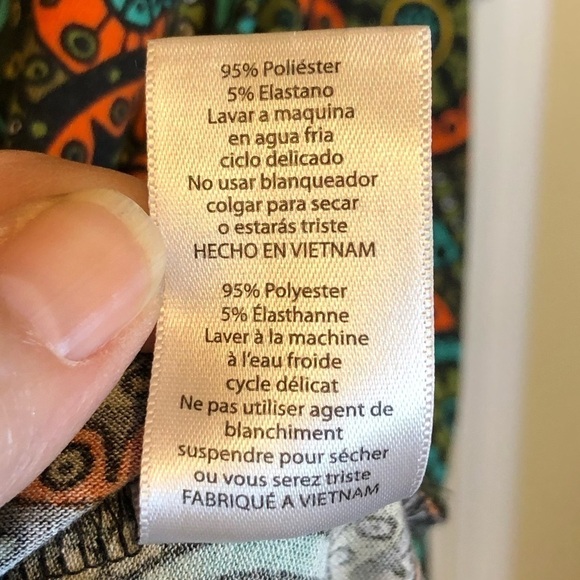 LULAROE Womens Bright Print High Low Comfort Stretch Like New Dress Size Small - Picture 6 of 6